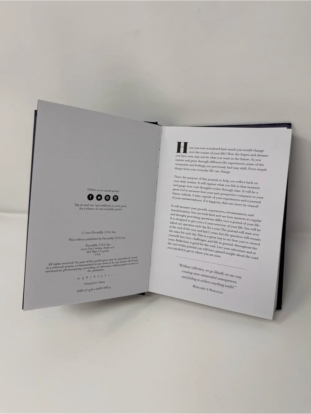 Question A Day ? - A 5 Year Memory Journal by Piccadilly Padded Hardcover Book